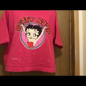 Pink Vintage Betty Boop Crop Top t-shirt